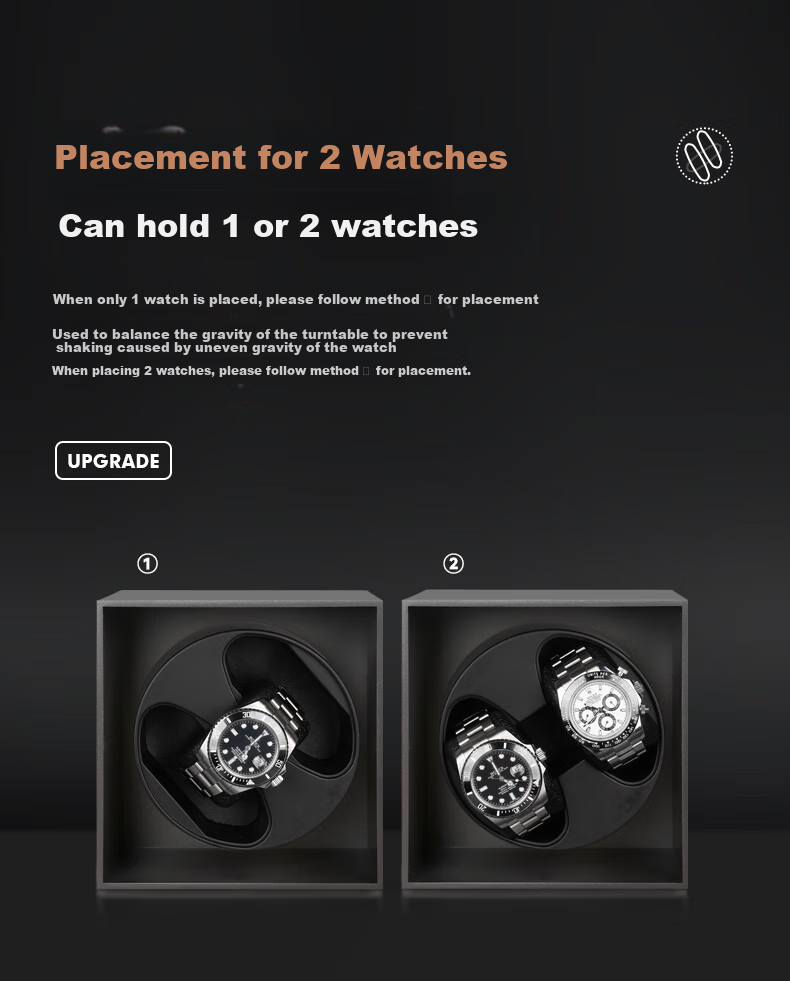 DrikLux Watch Winder, Mechanical Watch Home Use Anti-Magnetic Watch Winder, Automatic Watch Self-Winding Device, Rotating And Coiling Small Storage Watch Box 6