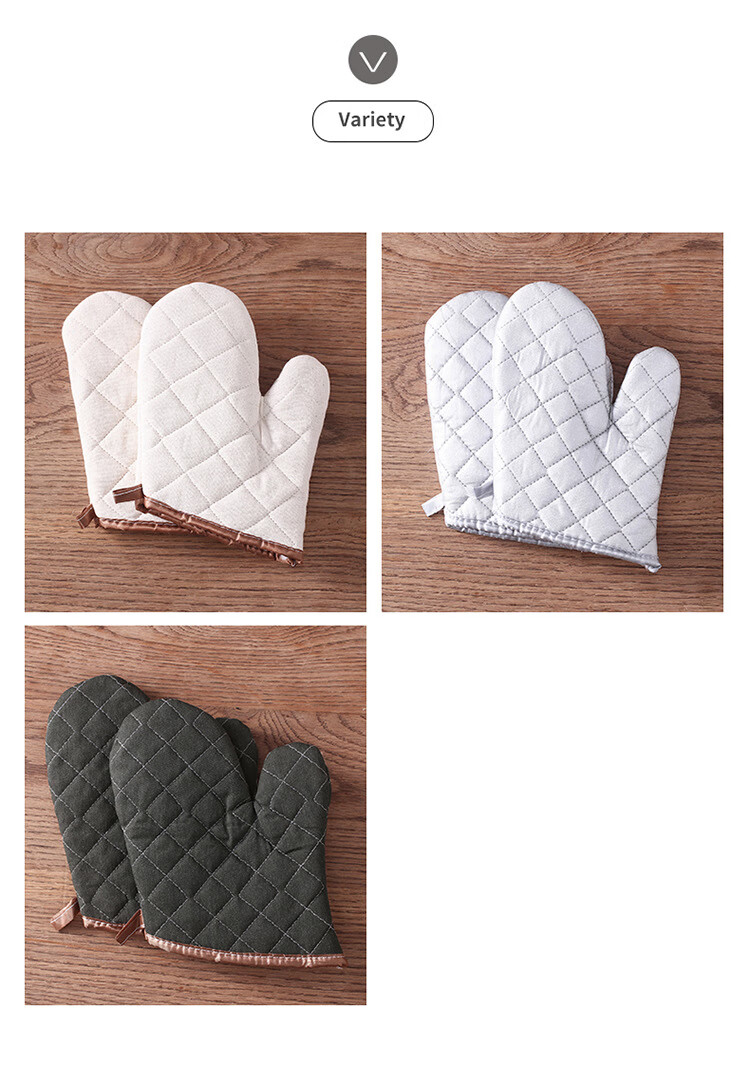 Andaton Oven Gloves Pair Heat Resistant Insulated High Temperature Resistant Extended Flame Retardant Protective Gloves Silver Medium Size (Pair) 3