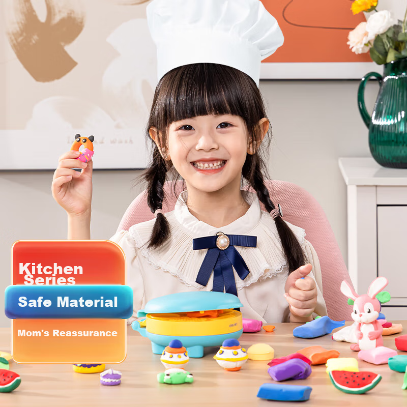 Deli Clay Machine, Burger Maker, Non-Clay Playdough for Children, Boys And Girls, Colorful Clay, Non-Toxic Toy for Kids, Birthday Gift