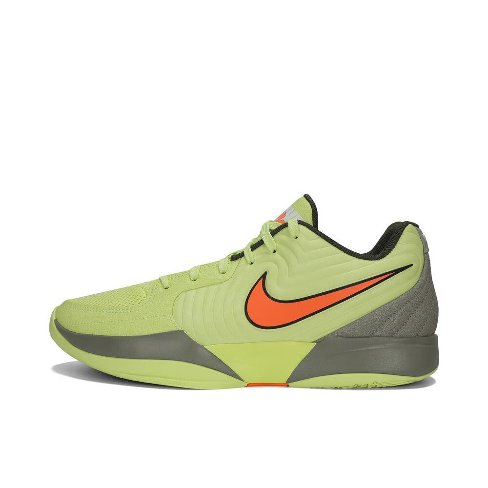 NIKE Men's Basketball Shoes JA 2 EP Cushioned Low-Top Sneakers for Actual Play, FD7327-701 Green Orange 40.5 7
