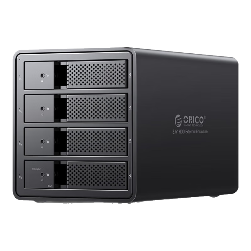 ORICO Disk Array Hard Drive Enclosure Multi-Bay 3.5 Inch USB 3.0 SATA Mechanical Hard Drive Cage External Box RAID Storage Full Aluminum Four-Bay 9548RU3