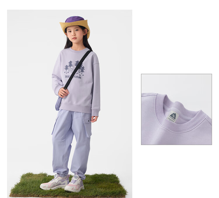 BALABALA Children's Clothing, Kids' Long-Sleeve Sweatshirt, Boys And Girls Spring Wear, Round Neck, Loose-Fitting Comfortable Top, 208125121206 18