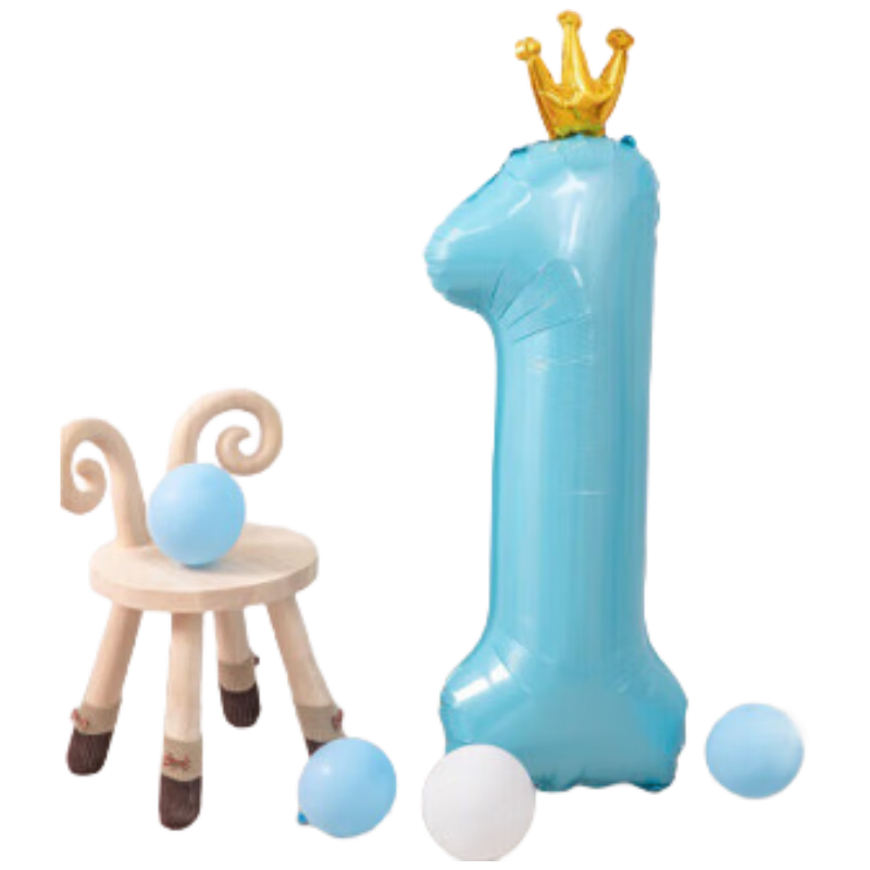 Onizi Birthday Scene Setup Girl Birthday Props Atmosphere Boy Party Decoration Happy Birthday Blue Number Balloon 1