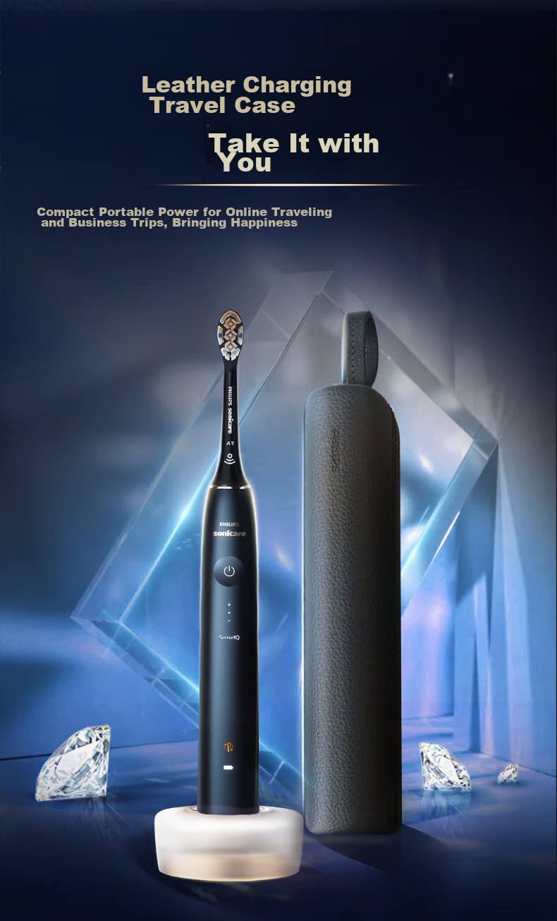 PHILIPS Diamond Ai Electric Toothbrush, One-Touch Ai Automatic Adjustment, Five Smart Sensing Chips, Ai Intelligent Premium Brush Head, HX9996-13 Pink 15