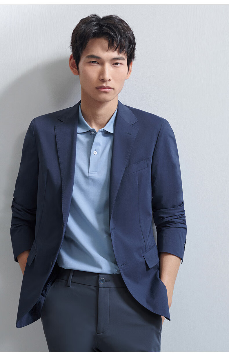 SAINT ANGELO Spring Men's Sports Blazer, Packable Casual Suit Jacket KESU241011U, Navy Blue, Size 52 6