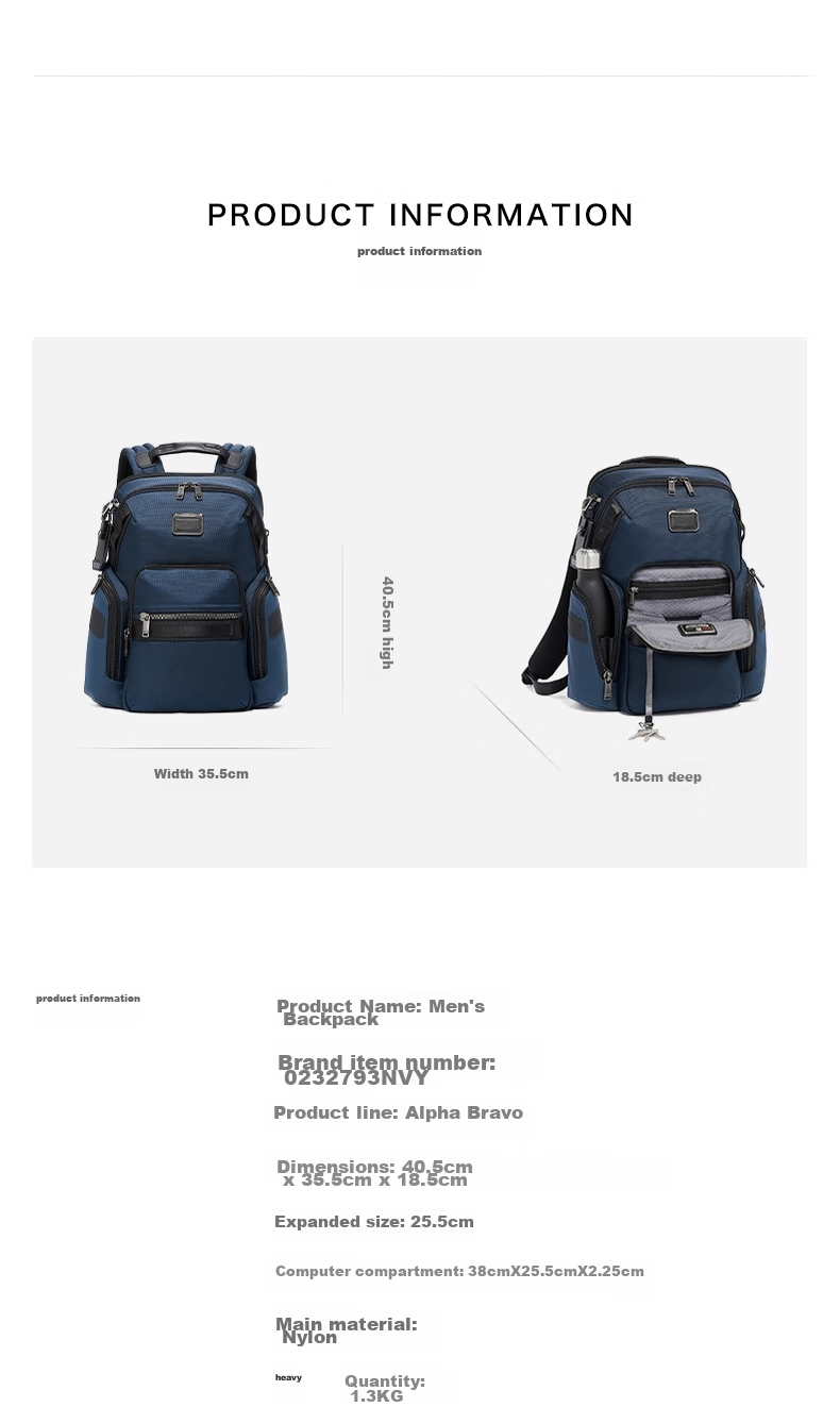 TUMI ALPHA BRAVO Men's Backpack, Stylish Commuter, Ballistic Nylon, Durable Large Capacity Laptop Bag 2