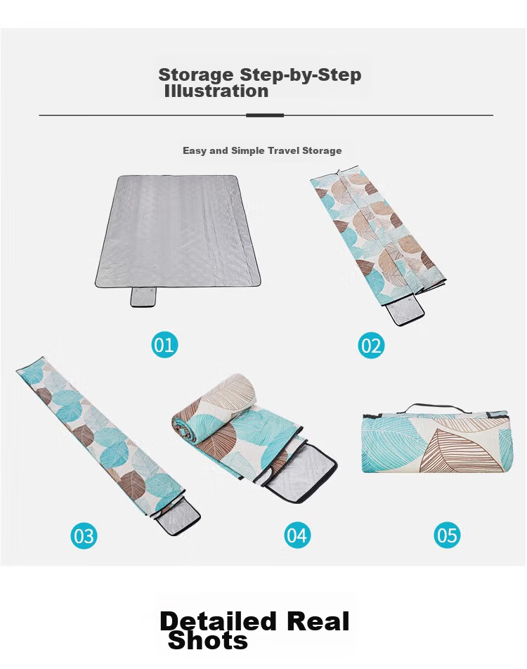 WhitePeak Ultrasonic Picnic Mat, Triple-Layer Thickened Moisture-Proof Mat, Park Leisure Mat, Large Area Suitable for Multiple People to Lie o 11