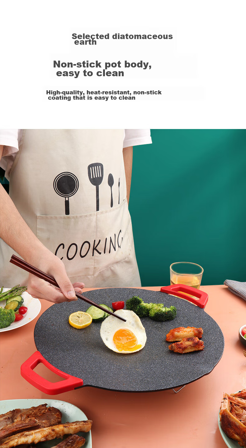 Geshu Electric Grill Pan for Home Use, Smokeless Non-Stick Multifunctional Barbecue Griddle, Barbecue Stove And Sausage Roasting Machine, 40cm 8