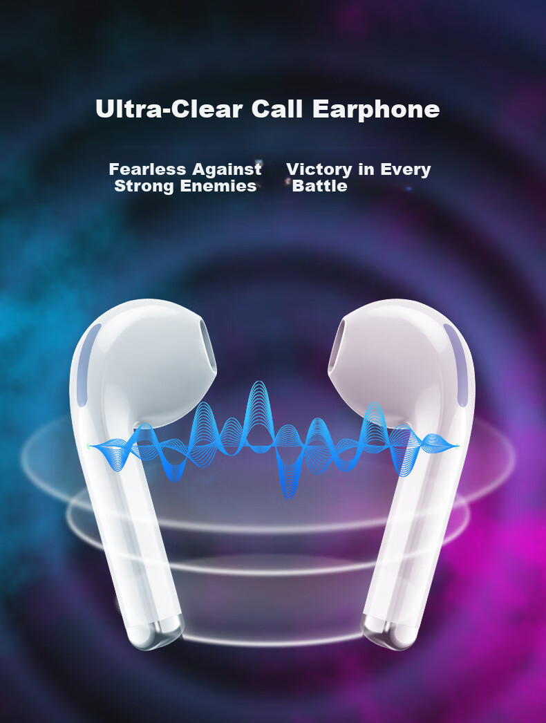 Aigo Wireless Bluetooth Earphones True Wireless Semi In-Ear Sports Running Music Gaming Headphones Compatible with Android Phones And Computers for Students Low Latency T120 White 6