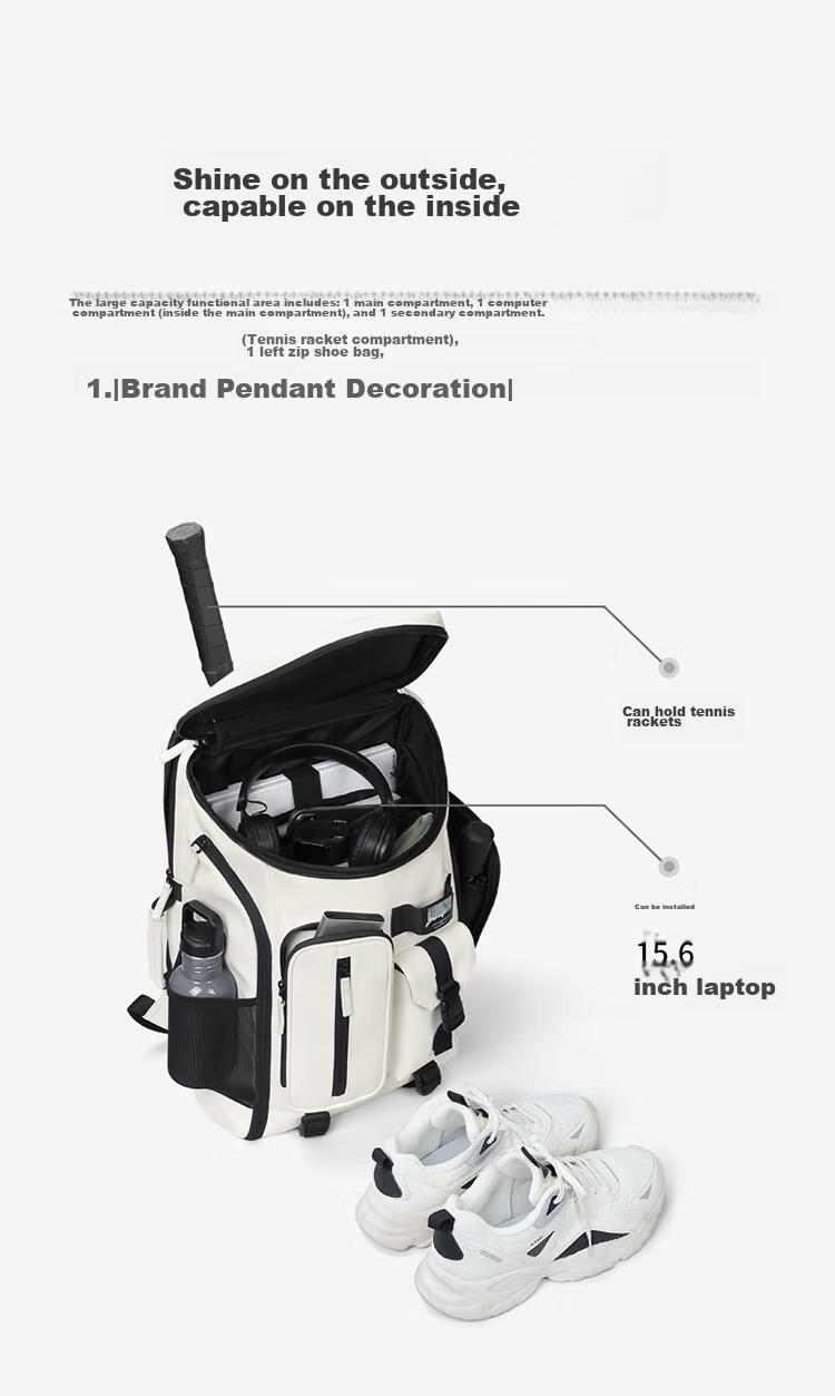 GOLF Backpack for Men, Tennis Bag with Separate Shoe Compartment, Badminton Bag, Student Schoolbag, Travel Backpack, Fitness Bag for Wome 7