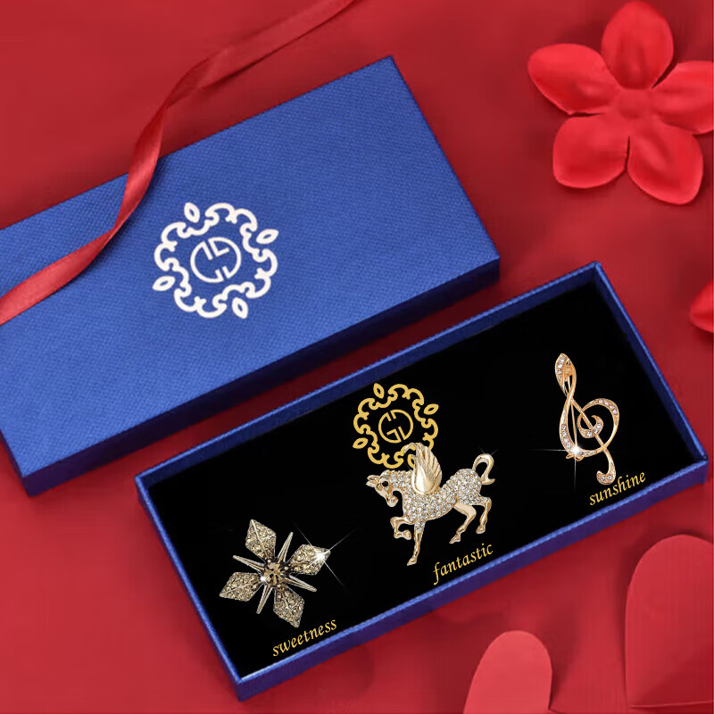 Dijing Success Horse Brooch Men's Lapel Pin Suit Flower Birthday Gift Practical High-End Badge
