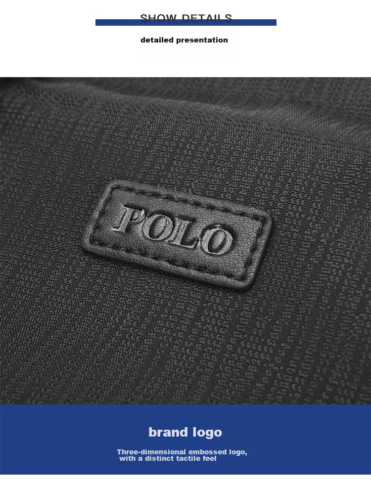 POLO Travel Bag for Men, Large Capacity Luggage Bag, Business Trip Handbag, Business Travel Bag, Gym Bag 12
