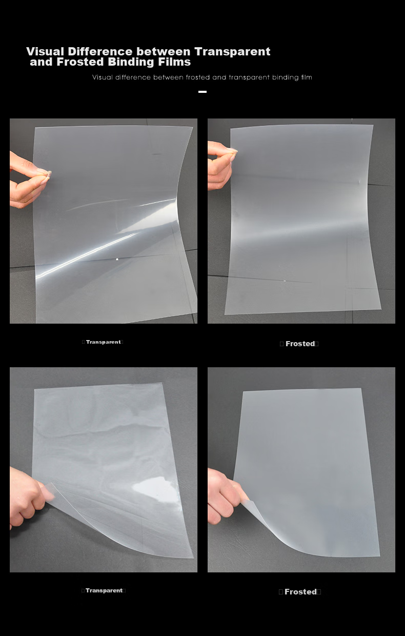 Youmashi (U-MACH) Binding Film A4 Plastic Bid Contract Cover, 50 Sheets Per Pack, PVC Material, 0.4mm Transparent Film 6