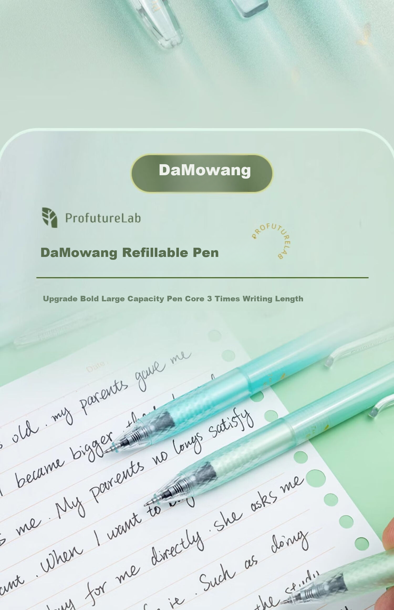 MASMARCU China Tea Limited Edition Retractable Gel Pen, Black, 0.5mm, Exam Writing Pen, High Aesthetic Value, Quick-Drying, Smooth Signing Pen, Comes with Bookmark, Soft Grip, Needle-Tip Conical Tip, 3 Pcs 13