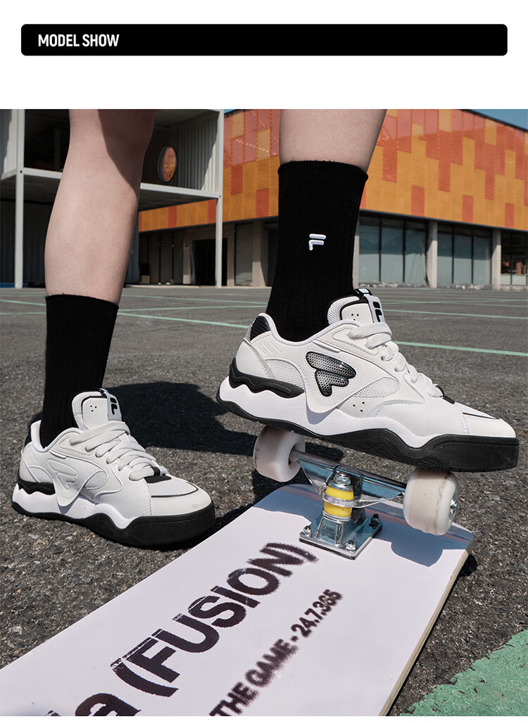 FILA FUSION FILA Trendy Women's Skateboard Shoes [Same Style As National Team], Casual Skate Shoes KICK II 5
