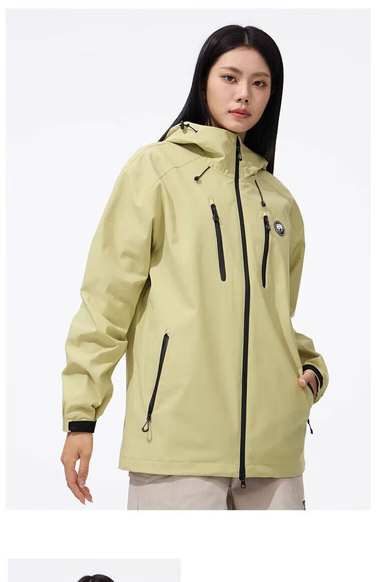 CAMEL Women's Clothing [Panda Series], Single-Layer Unisex Windbreaker, New Spring Style for Men And Women, Waterproof And Windproof Hard Shell Jacket 25