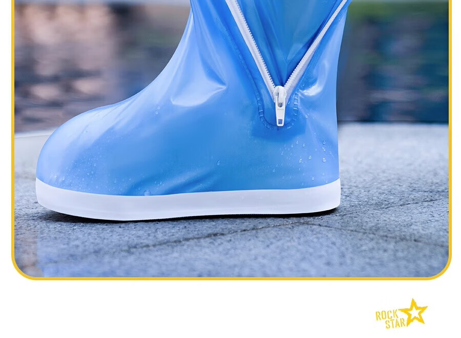 Zhengyu Children's Waterproof Non-Slip Rain Shoe Covers Thickened Rainproof Overshoes for Boys and Girls Elementary School Students 6