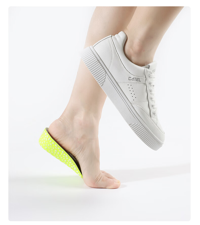 FOOTOPPO Boost Height-Increasing Insoles for Men And Women, Odor-Resistant Soft Sole Comfortable Popcorn High-Elastic Shock-Absorbing Invisible Half Insoles 16