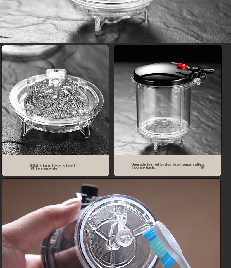 Ranye Glass Teapot with Heat-Resistant Cup, Press-Type Tea Infuser with Separate Compartments, 1000ml Simple Filter Tea Pot SY1000 4
