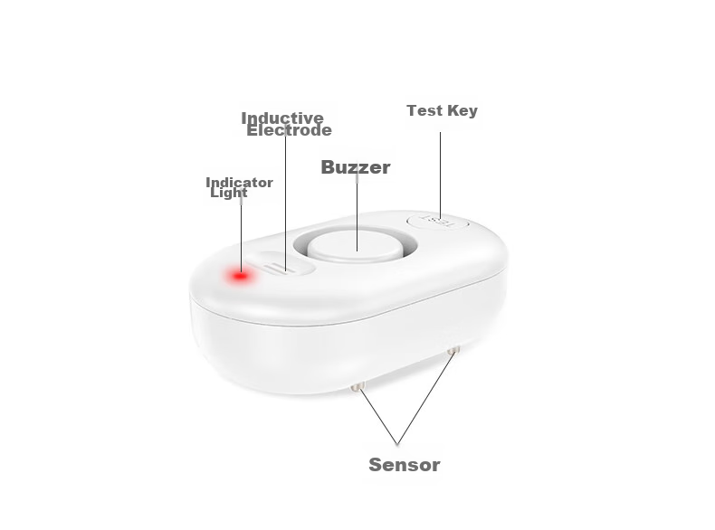 LFang WD61-433 Water Leak Sensor, Household Water Level And Leak Detection, On-Site Alarm, Battery-Powered 9