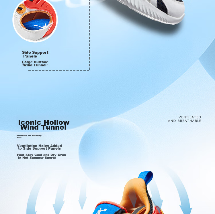 QIAODAN Boys' Cage Shoes, Children's Summer Breathable Sports Running Shoes, Big Kids' Cool Shock-Absorbing Sneakers, Size 40 6