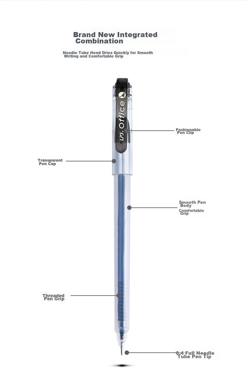 Lepusheng (LPS) Gel Pen, 0.5mm Bullet Tip, Exam-Specific Office Large Capacity Quick-Drying Pen Set, Student Stationery, 316, 8 Black 2 Blue 2 Red, Economical Boxed Set 4