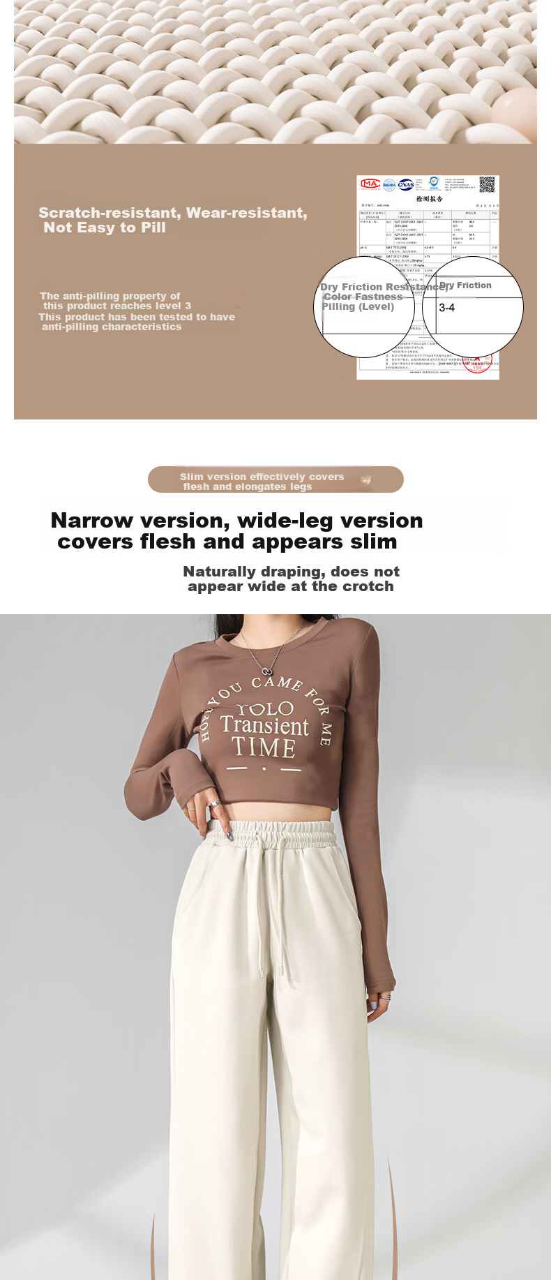 MJ STYLE Slim-Fit Banana Pants for Women, Autumn 2025, Loose-Fitting Versatile Heightening Slimming Sporty American-Style Wide-Leg Sweatpants 5