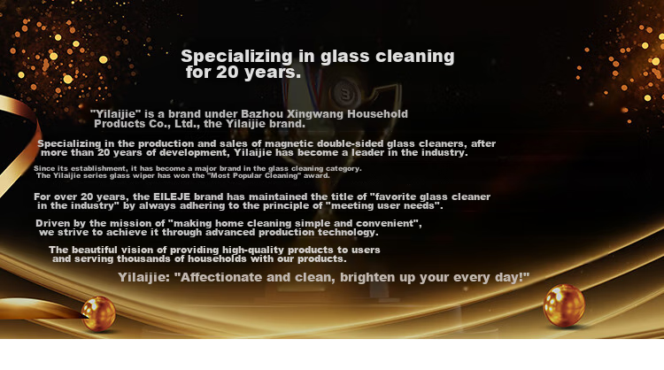 Yilaijie Glass Cleaning Tool, 15-52mm High-Rise Window Exterior Professional Cleaning Tool, Ultra-Strong Magnetic Three-Layer Double-Sided Window Cleaner 6