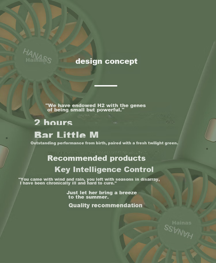 HANASS Rechargeable Handheld Mini Fan, Wireless Portable Quiet Desk Fan, Outdoor Companion Mini Pocket Fan, Back-To Dormitory Fan H2, Housewarming Birthday Gift for Men And Women Students 8