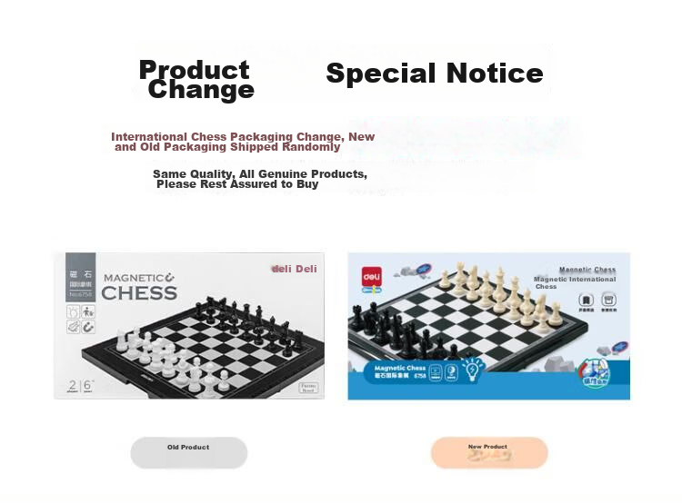 Deli Magnetic International Chess Folding Board, Tabletop Game Toy for Children And Adults, Birthday And Back-To Gift, 6758 1