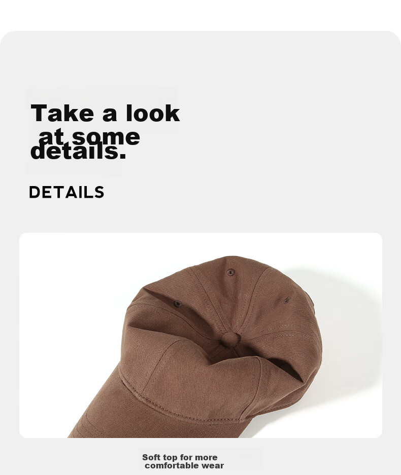 CACUSS Baseball Cap for Women, All-Season Casual Solid Color Korean-Style Soft Top Visor Cap for Men, Outdoor Versatile Sun Protection Hat 9