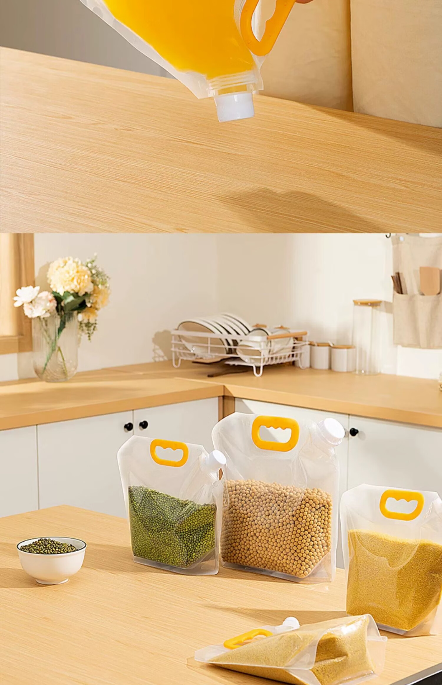 ANKOU Five-Grain Storage Sealed Bags, Food-Grade Rice Bags, Grain Storage Bags, Bean And Miscellaneous Grain Storage Bags 2