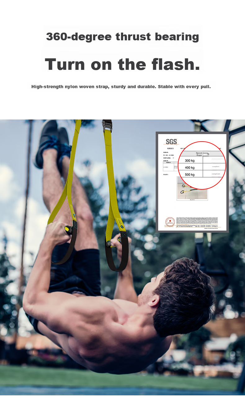 Mike TRX Suspension Training Pull Rope, Resistance Fitness Equipment for Men And Women, Home Gym Strength Training, Anti-Breakage 3