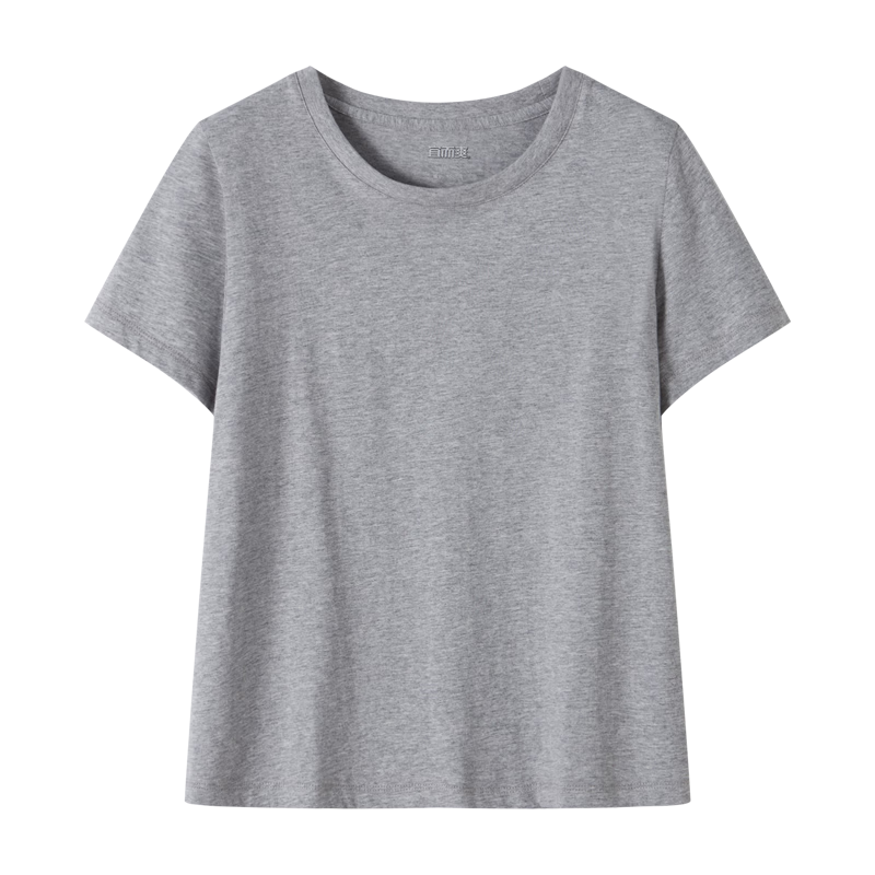 Yiershuang [Class A 7A Antibacterial Mite-Resistant Deodorizing] 100% Cotton Women's T-Shirt, Wearable Outside, Round Neck Short Sleeve Base Shirt for Women