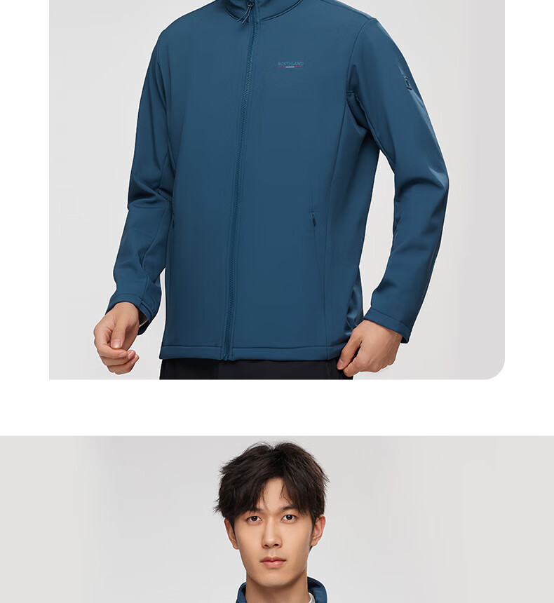 NORTHLAND Soft Shell Jacket for Men, Outdoor Windproof And Water-Resistant Warm Coat NXJCH5509E Black 180 10