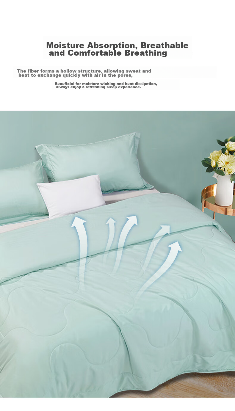 FUANNA Summer Cooling Quilt, Single Size, Washable, Air Conditioning Blanket, Thin Summer Comforter, 2.5 Jin (1.25 Kg), 203x229cm 5