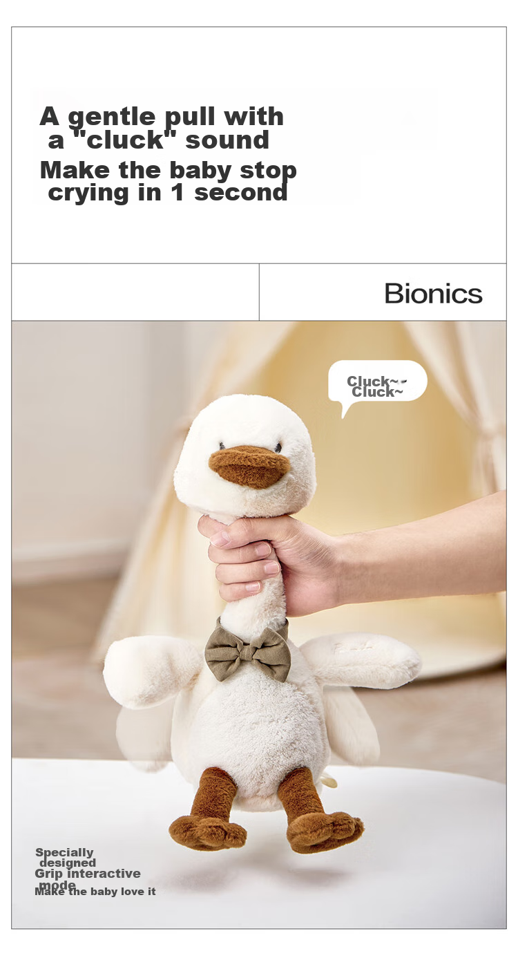 BEIESTATE Happy Duck Baby Learning to Speak Repeating Duck Plush Comforting Doll Children's Toy Gift Upgraded Version Children's Gift 3
