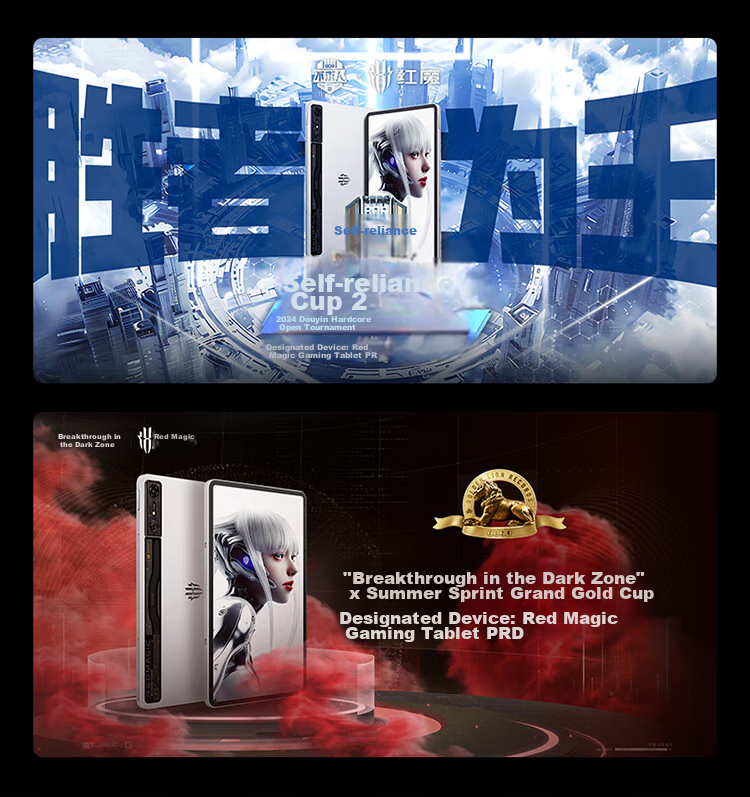 Nubiyahongmo Gaming Tablet Pro, 10.9-Inch LCD Screen, Snapdragon 8 Gen 3 Leading Edition, 2.8K 144Hz, 10100mAh Battery, 12GB+256GB, Dark Night, Gaming Tablet Computer 22
