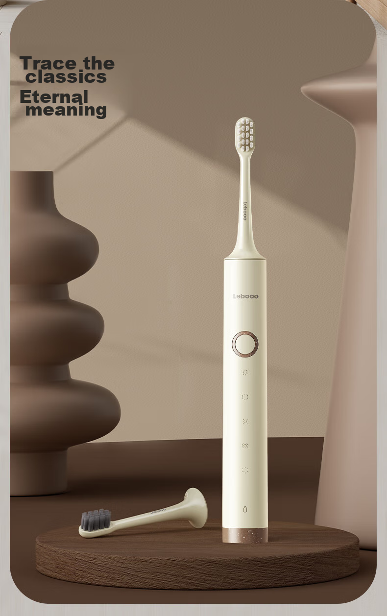 Lebooo Electric Toothbrush for Adults, Soft Bristles, Gum Protection, Long Battery Life of 120 Days, Couple's Edition, Birthday Gift for Boyfriend Or Girlfriend, Yuexin Model with 8 Brush Heads, Light Purple, Mid-Autumn Festival Gift 2