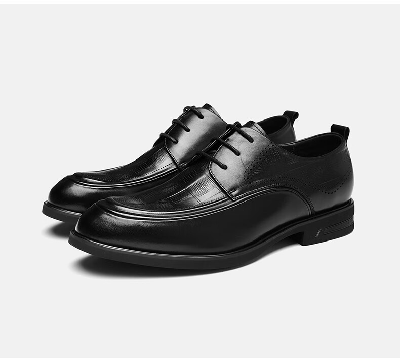 HLA Men's Leather Shoes Wedding Groom Father's Business Formal Shoes HAAPXM2FAG183 Brown Size 40 29