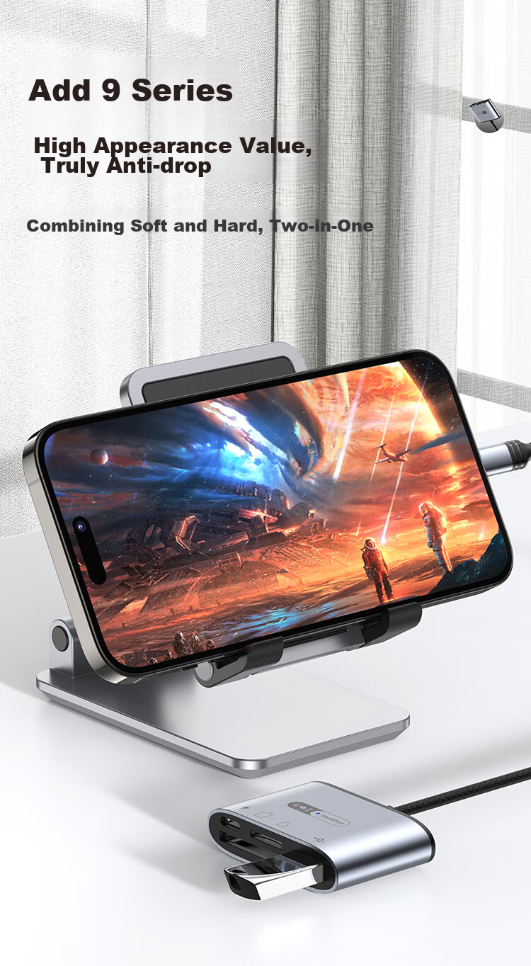 DOOSEYUON Apple OTG Adapter Aluminum Alloy Minimalist Style Lightning to USB Converter External Drive Compatible with Mechanical Hard Drives Or SSDs for IPhone IPad Tablets Universal Plug And Play 6