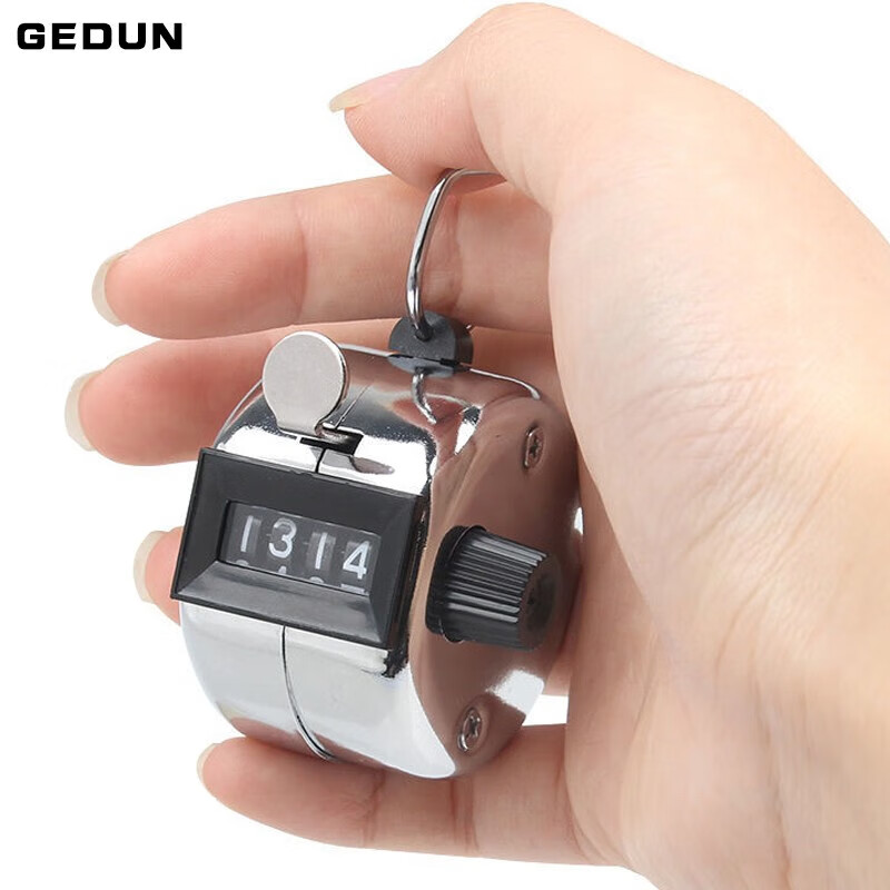 GEDUN Counter, Dot Counter, Warehouse Counting without Battery, Mechanical Manual Metal Push-Button Counter