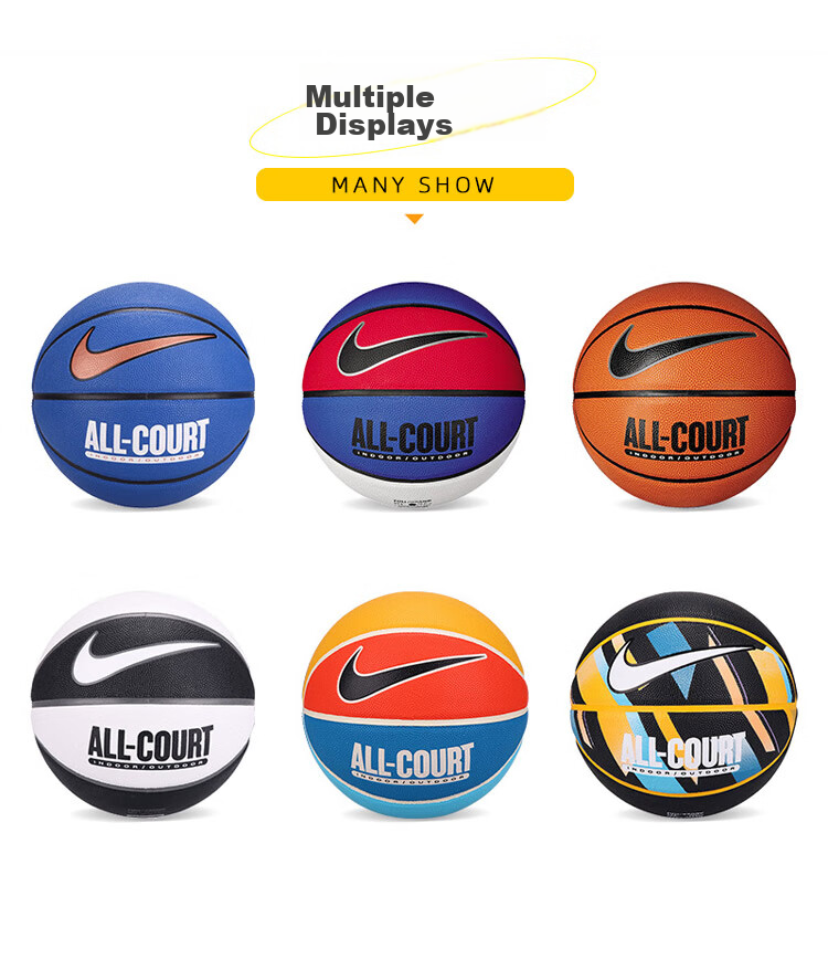 NIKE Basketball Game Training Indoor And Outdoor Wear-Resistant Size 7 Petal N100436947007/DO8258-470 Red White Blue 10