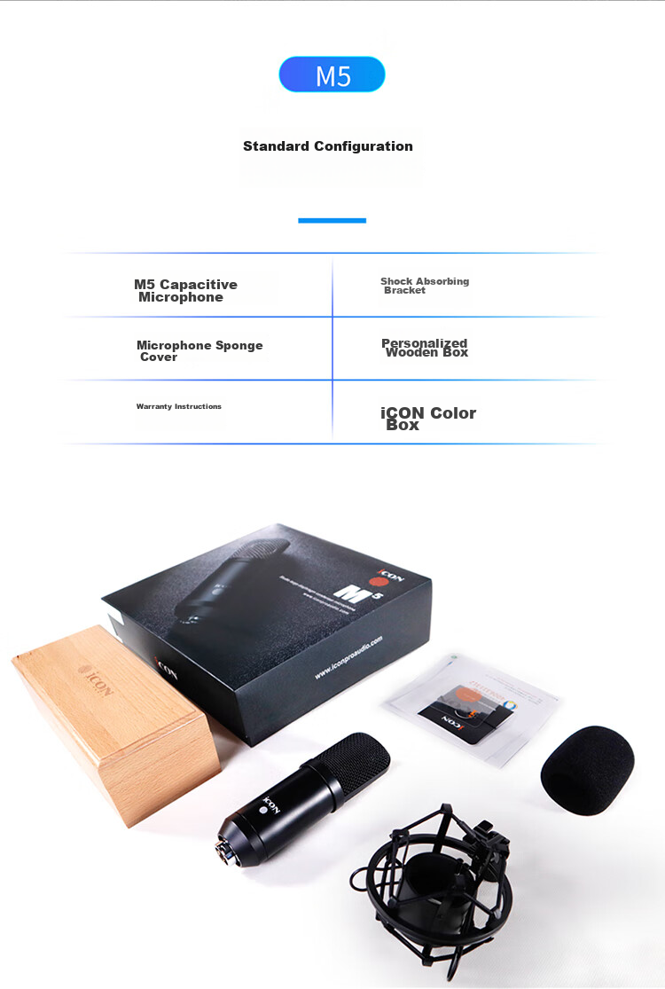 Aiken (iCON) Shield Capacitor Microphone for Shouting, Singing, Hosting Karaoke, Professional Recording, Live Streaming Equipment 12