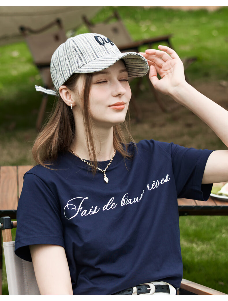 ELLE Baseball Cap for Women, Outdoor Fashion, Three-Dimensional Embroidery, Sun Protection, UV-Resistant, Large Head Circumference, Duck Tongue Hat, Mid-Autumn Festival 12