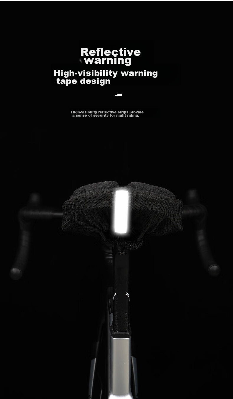 Siwangongli Bicycle Seat Cover, Road Bike Shock-Absorbing Reflective EVA Seat Cover, Mountain Bike Riding Saddle Accessory 10