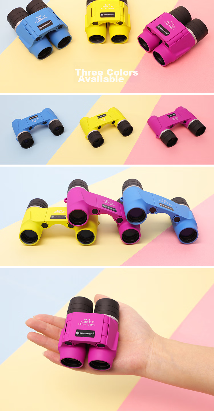 Bresser Children's Binoculars, High-Definition Telescope for Toddlers And Elementary School Boys, Outdoor Toy, Children's Day Gift 18