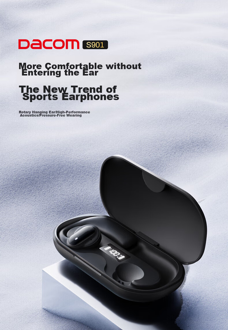 Dacom FreeBeats Sports Bluetooth Headphones, Non-In Open-Ear Headphones, Wireless Ear-Hook Air Conduction Headphones for Running, Suitable for Men And Women, Compatible with Apple, Huawei, Xiaomi, Orange 5