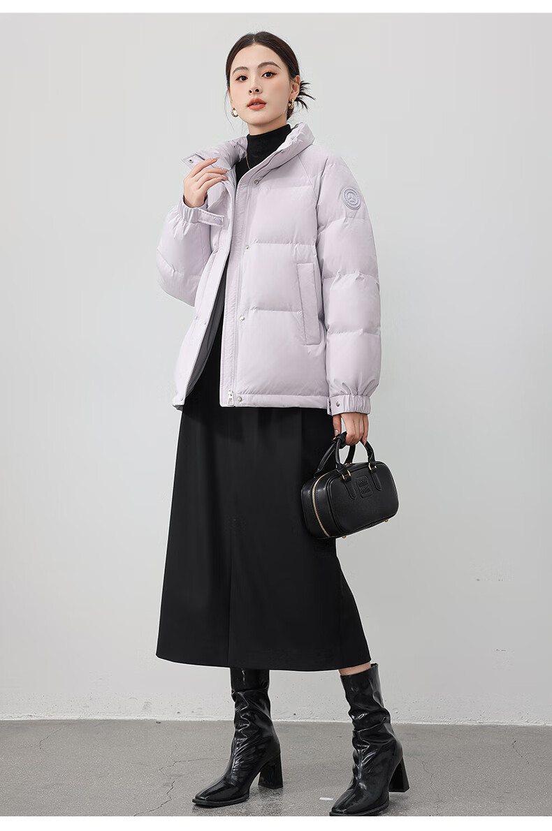 Yalu Short down Jacket for Women, 2026 New Fashion Stand Collar Petite Thick Warm Puffer Coat Autumn Winter Outerwear 20