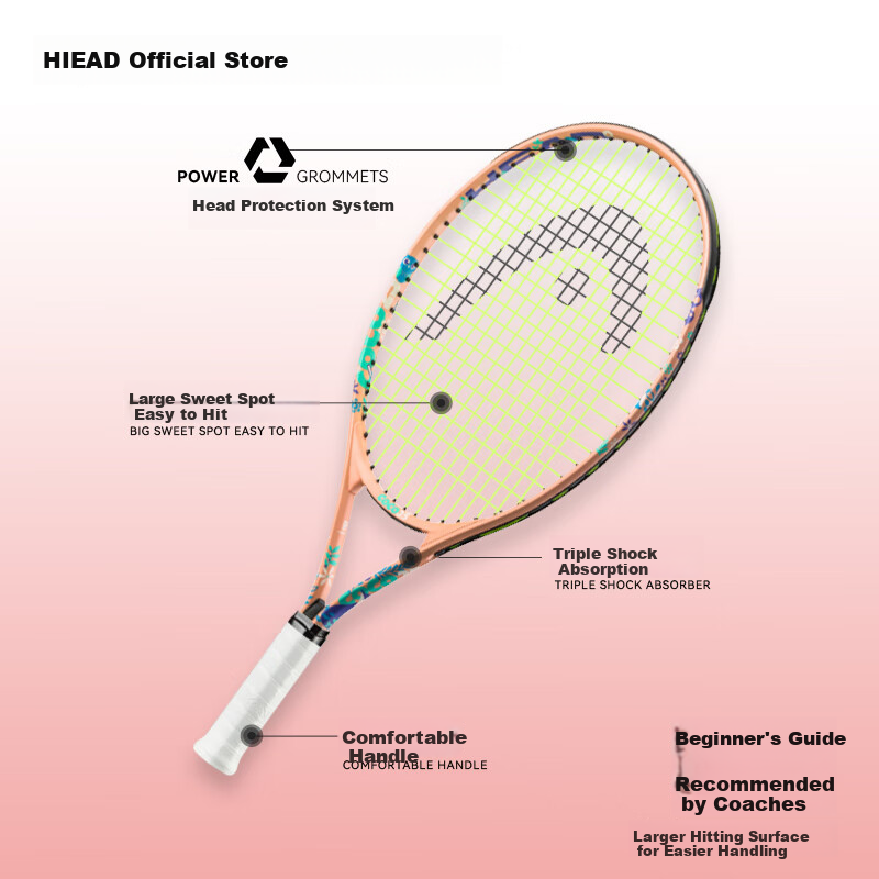 HEAD Tennis Racket for Children And Teenagers, Beginner-Specific 23-Inch Tennis Racket